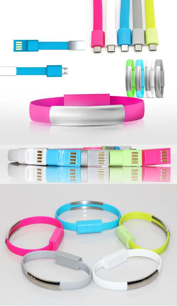 Fashion Micro USB Cable Bracelet Charger Data Sync Cord Wristband
