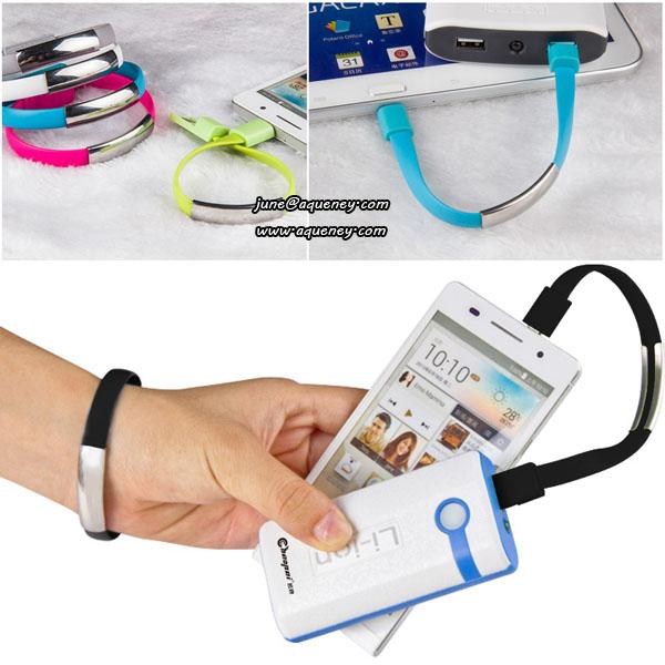 Bracelet Wristband USB Charger Data Sync Cable For iPhone, Samsung
